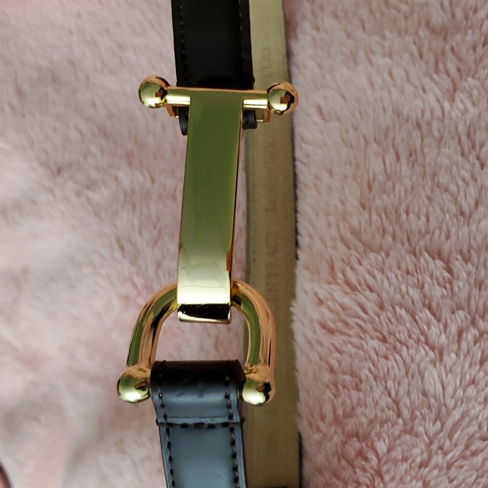 Ellen Tracy leather belt brown